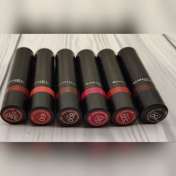 Rimmel Set  Lasting Finish Extreme Lipstick 6 New - Picture 2 of 5